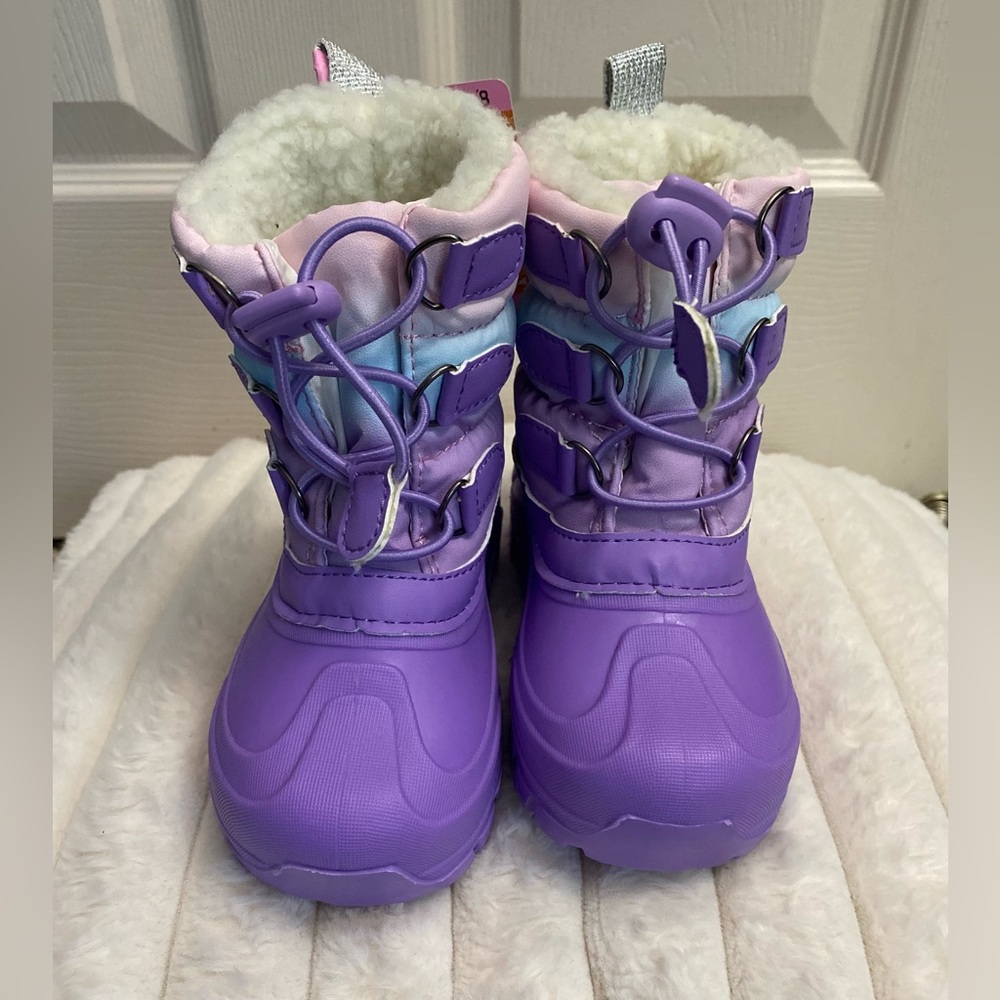 Purple and Pastel Kids' Winter Boots